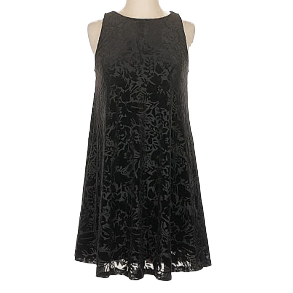 Old Navy Velvet Floral Swing Dress Large
